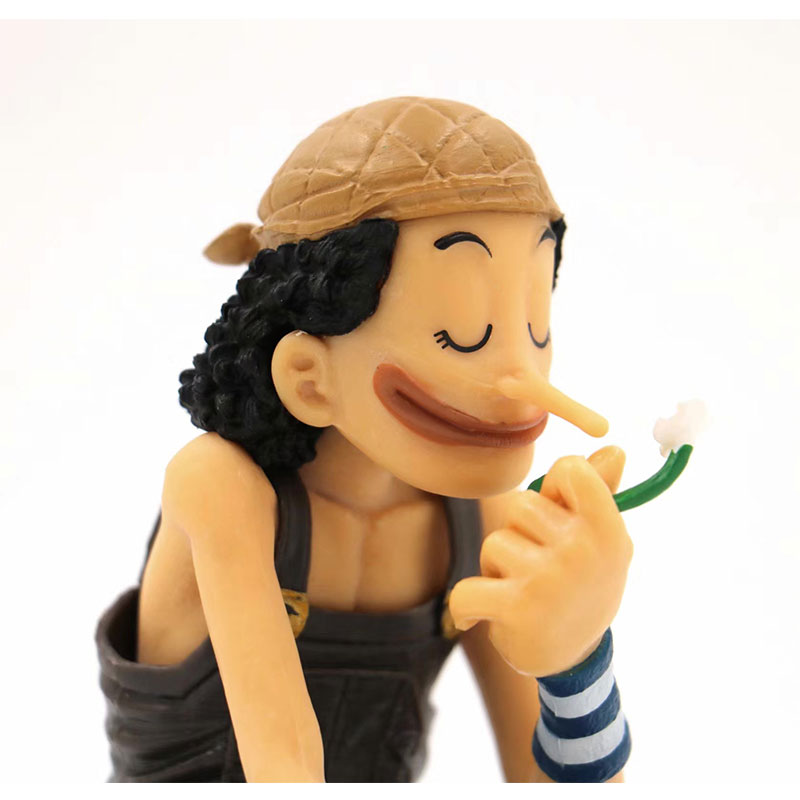 11CM Anime ONE PIECE Usopp Smell Flowers Sitting Posture Action Figure Dolls Decoration Collection Children s 2 - One Piece Figure