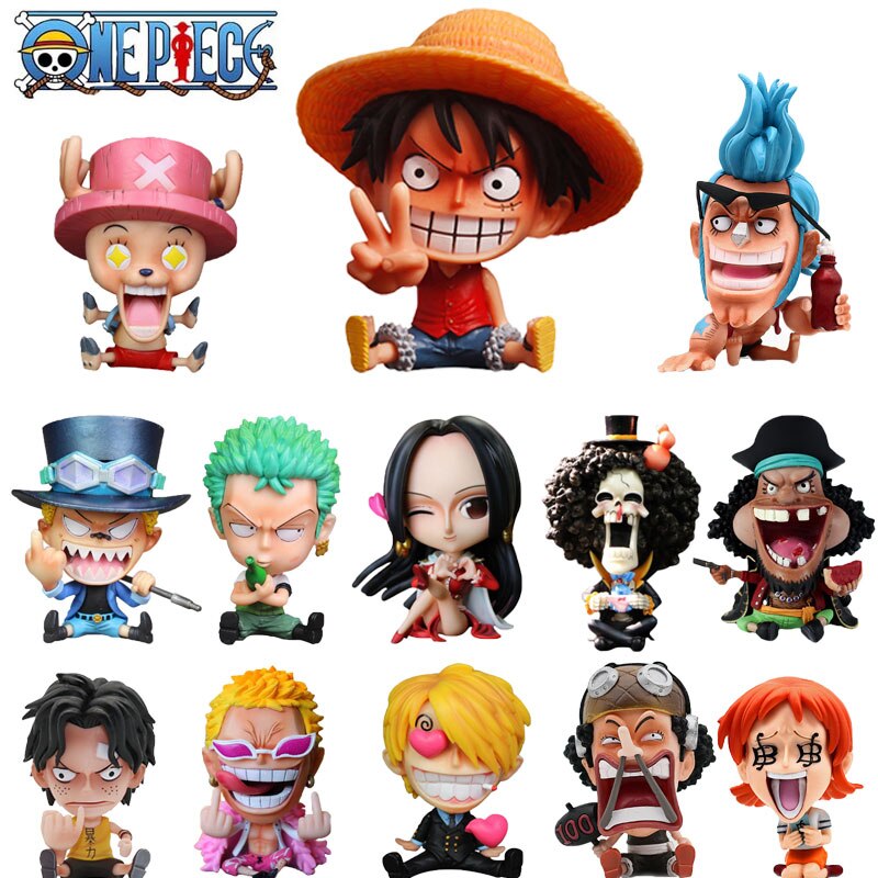 16 Style Anime One Piece Luffy Zoro PVC Action Figures Cute Figure Toys Dolls Model Collection - One Piece Figure