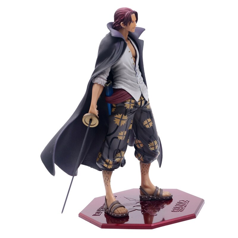 25cm Japan Anime One Piece Shanks Portrait of Pirates Red Hair Pre Painted Figure PVC Action 2 - One Piece Figure