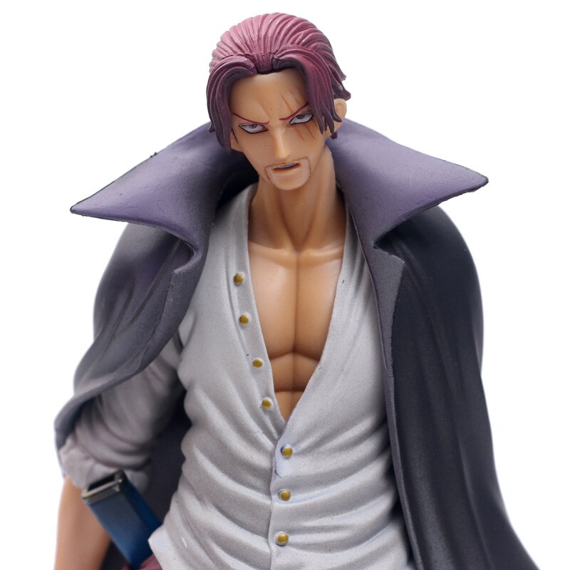 25cm Japan Anime One Piece Shanks Portrait of Pirates Red Hair Pre Painted Figure PVC Action 3 - One Piece Figure