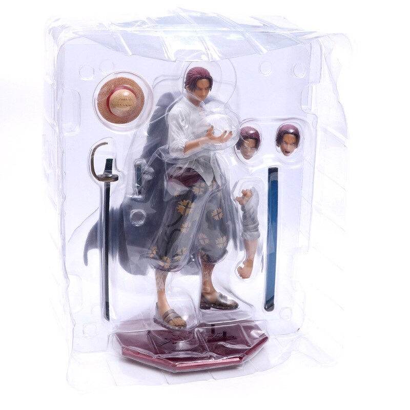 25cm Japan Anime One Piece Shanks Portrait of Pirates Red Hair Pre Painted Figure PVC Action 4 - One Piece Figure