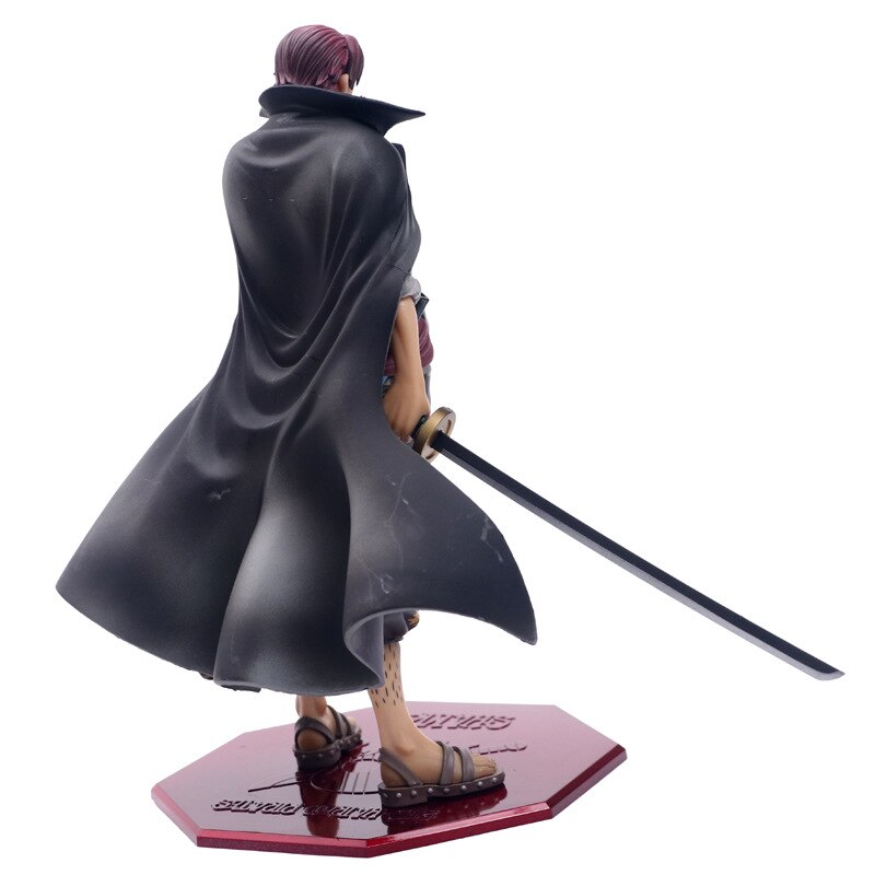 25cm Japan Anime One Piece Shanks Portrait of Pirates Red Hair Pre Painted Figure PVC Action 5 - One Piece Figure