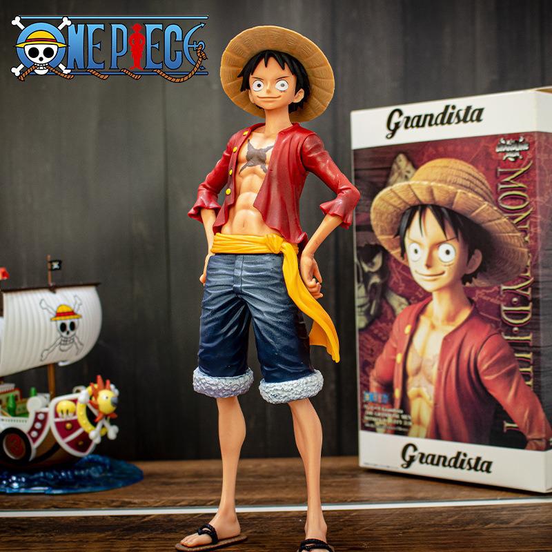 27cm Anime One Piece Figurine Ros Luffy PVC Statue Action Figure Monkey D Luffy Classic Smiley 2 - One Piece Figure