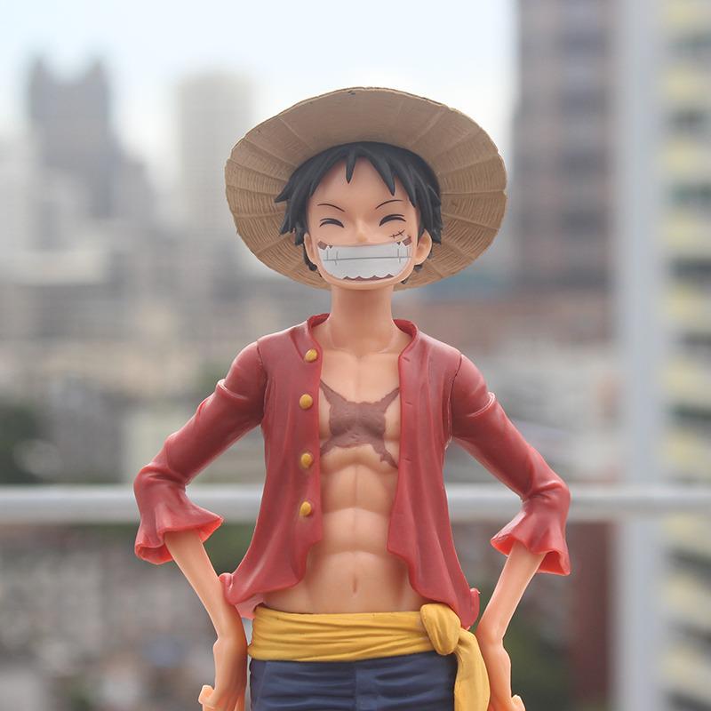27cm Anime One Piece Figurine Ros Luffy PVC Statue Action Figure Monkey D Luffy Classic Smiley 4 - One Piece Figure