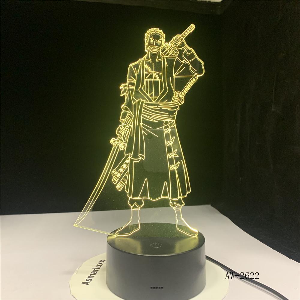 One Piece Zoro Roronoa Acrylic Lamp OP1909 Default Title Official One Piece Merch