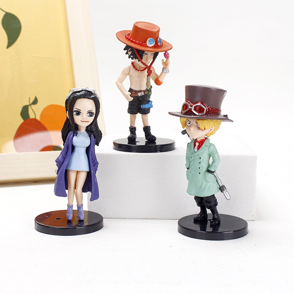 6pcs set One Piece Figure Ronoa Zoro Monkey D Luffy ACE Anime PVC Action Figures Model 2 - One Piece Figure