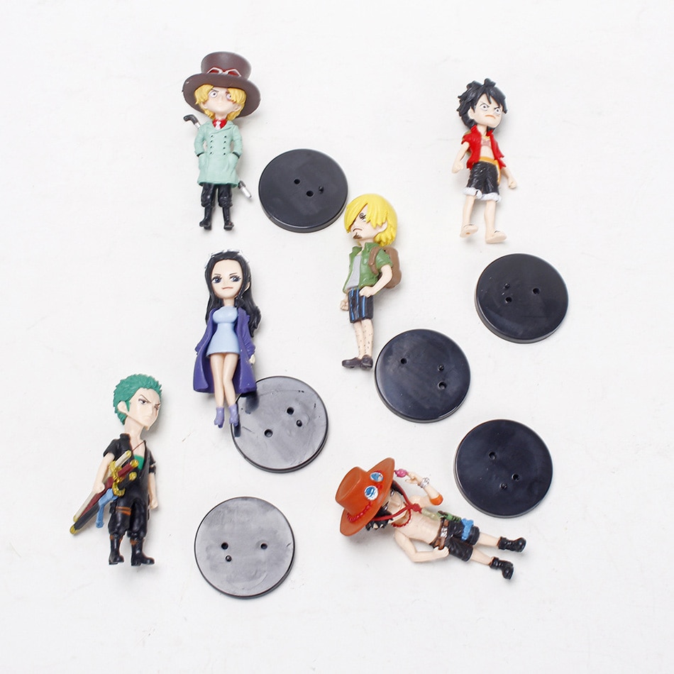 6pcs set One Piece Figure Ronoa Zoro Monkey D Luffy ACE Anime PVC Action Figures Model 4 - One Piece Figure