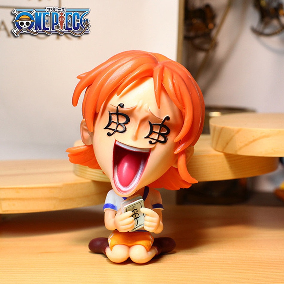 8cm Anime Figure One Piece Monkey D Luffy Roronoa Zoro Kawaii Toys Q Figural Nendoroid Car 5 - One Piece Figure