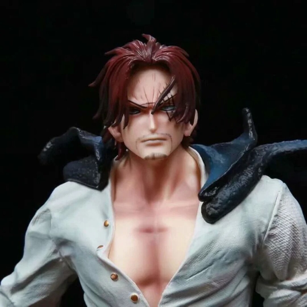 Anime GK One Piece Four Emperors Red Hair Shanks Action Figure Statue Collectible Model Kids Toys 4 - One Piece Figure