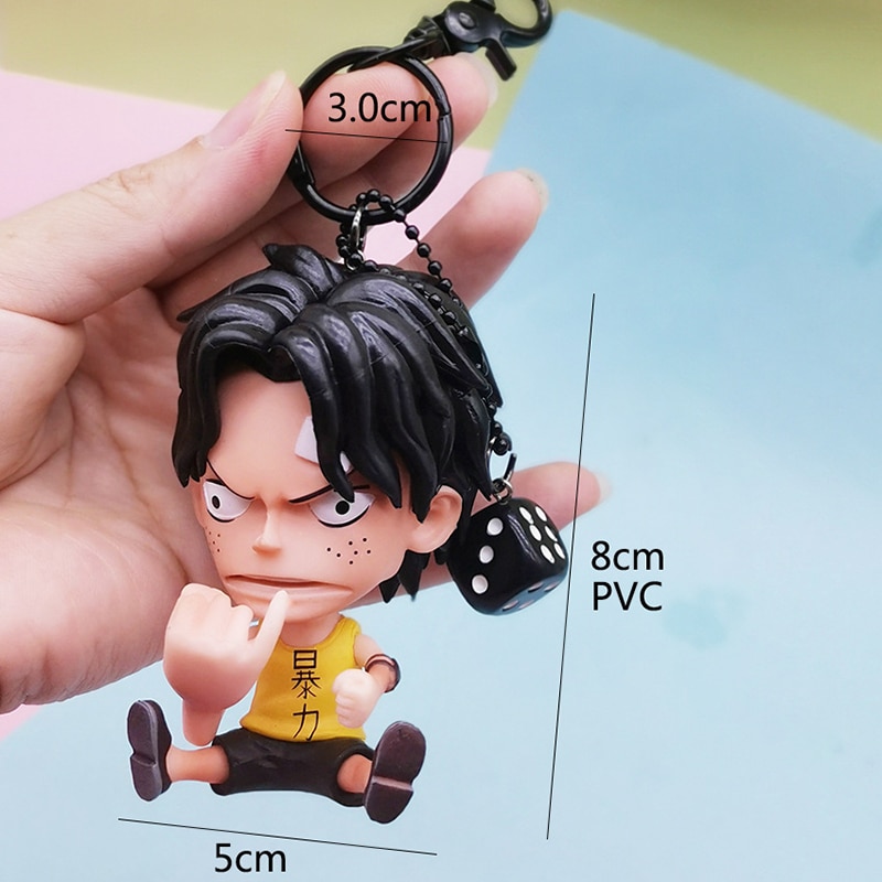 Anime One Piece Figures Model Keychains Accessories Cartoons Luffy Zoro Ace Brooke Model Funny Cool Stuff 2 - One Piece Figure