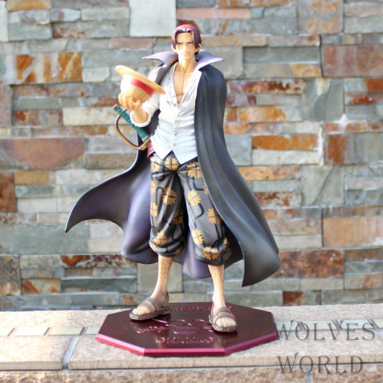 Anime One Piece P O P DX Shanks Red Haired Pirate Action Figure Collection Toy 25CM 2 - One Piece Figure
