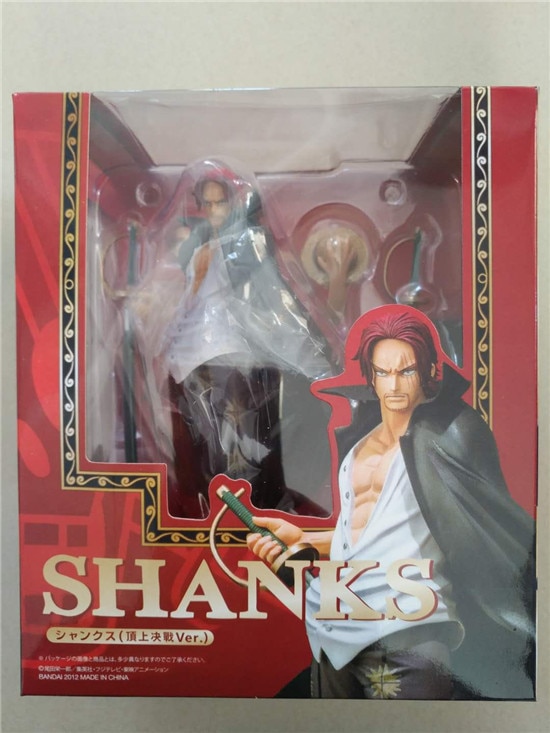 Boxed 18CM Anime ONE PIECE Red hair Shanks Hand and head replaceable PVC Action figure Model - One Piece Figure