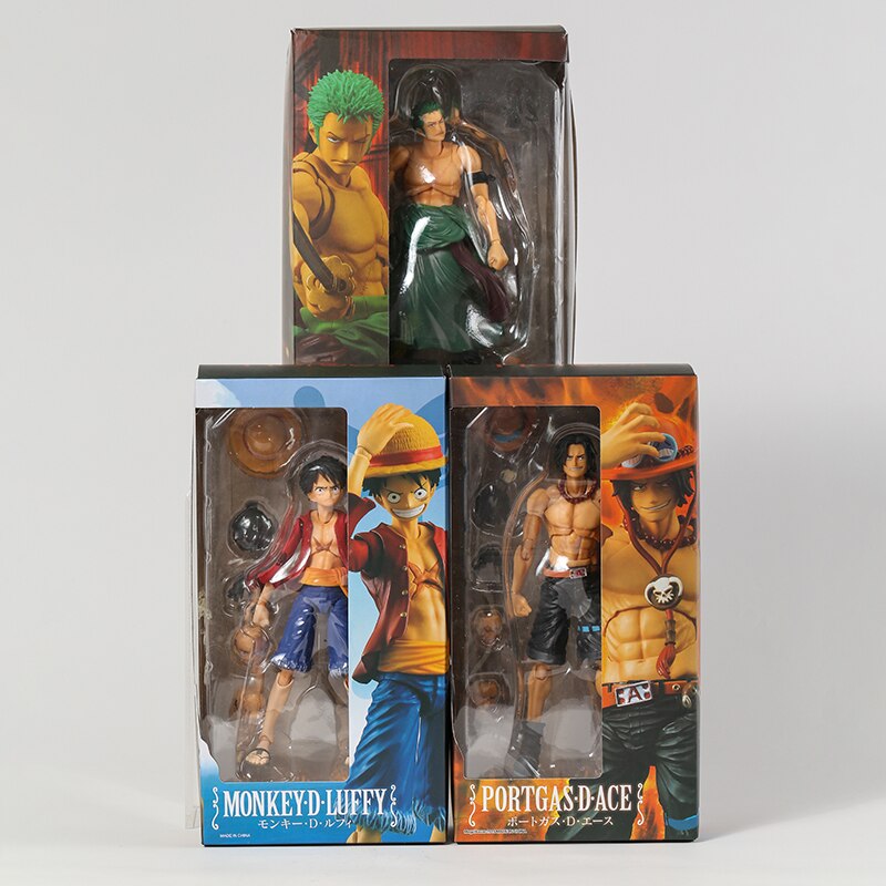 MH Variable Action Heroes One Piece Portgas D Ace Monkey D Luffy Roronoa Zoro 7 Action 5 - One Piece Figure