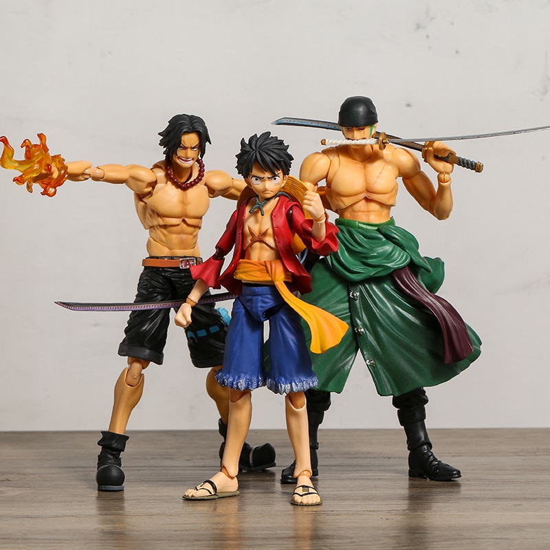 MH Variable Action Heroes One Piece Portgas D Ace Monkey D Luffy Roronoa Zoro 7 Action - One Piece Figure