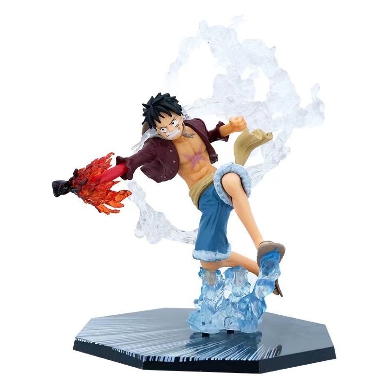 One Piece Anime Monkey D Luffy Roronoa Ace Pvc Action Model Collection Cool Stunt Figure Toy 5 - One Piece Figure