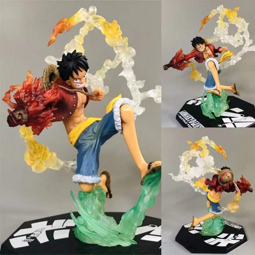 One Piece Anime Monkey D Luffy Roronoa Ace Pvc Action Model Collection Cool Stunt Figure Toy - One Piece Figure