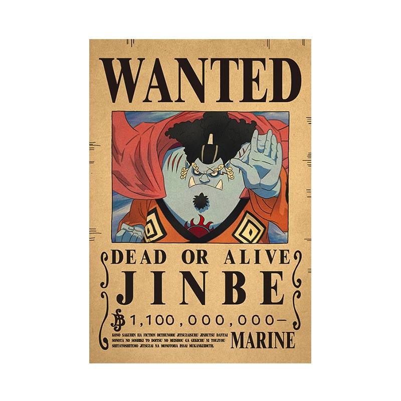 One Piece Luffy 3 Billion Bounty Wanted Posters Four Emperors Kid Action Figures Vintage Wall Decoration 5 - One Piece Figure