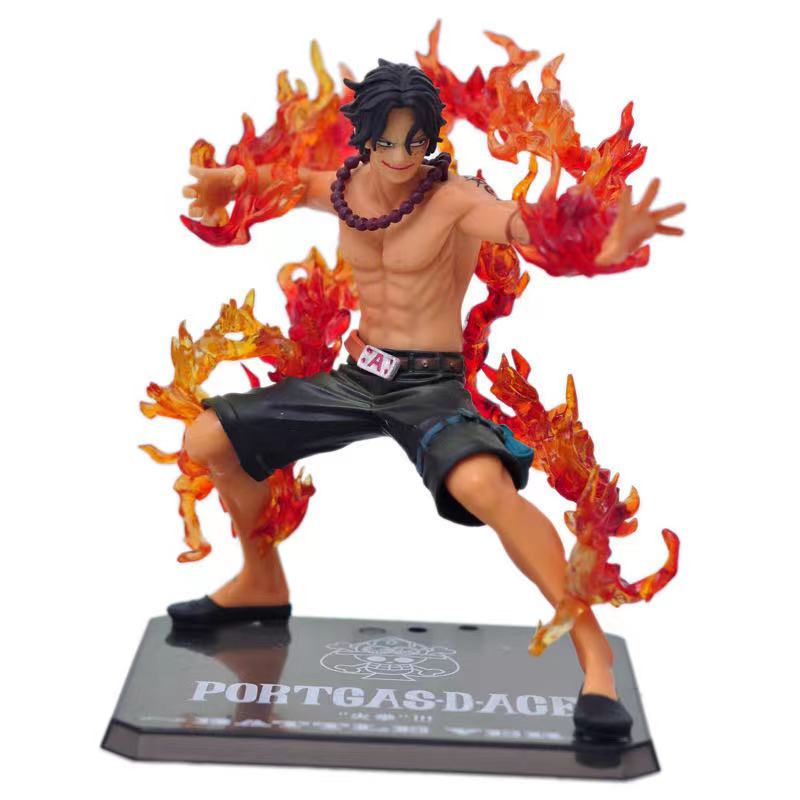 One Piece Portgas D Ace Battle Fire Action Figures Toys Japan Anime Collectible Figurines PVC Model 1 - One Piece Figure