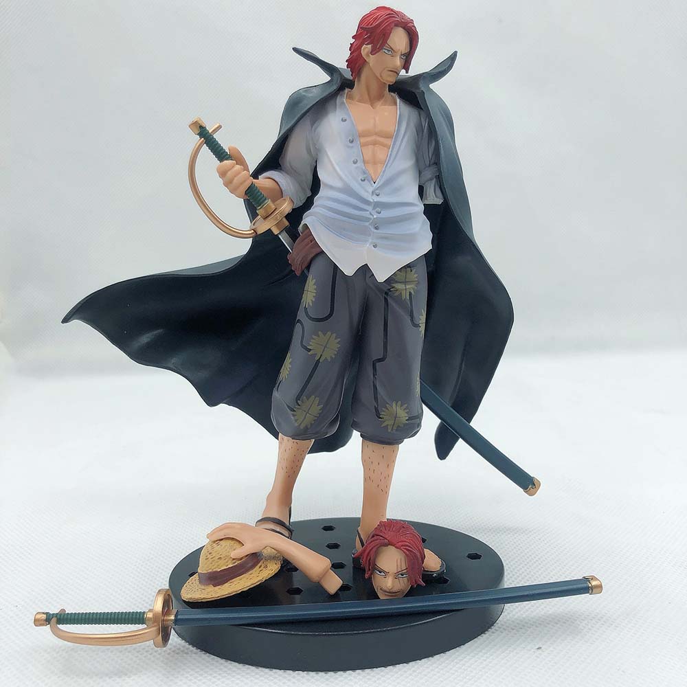 One Piece Shanks WHITE BEARD Anime Figure Newgate Edward Action Figure Toys Red Hair Model The 3 - One Piece Figure