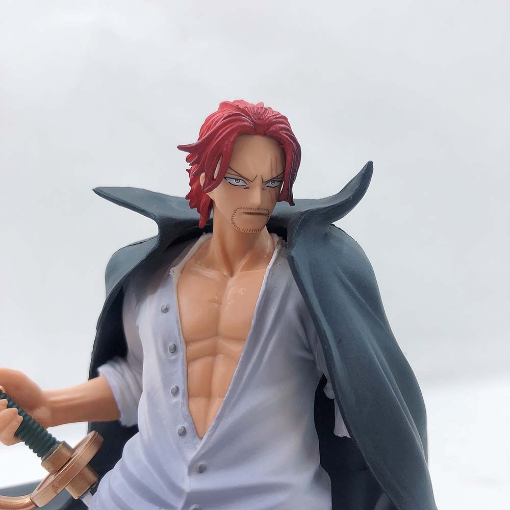 One Piece Shanks WHITE BEARD Anime Figure Newgate Edward Action Figure Toys Red Hair Model The 4 - One Piece Figure
