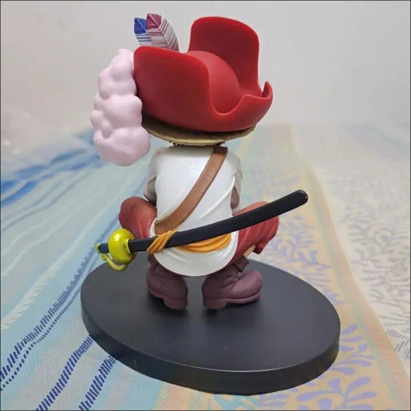 Original Bp Childhood Shanks red haired With Pirate Hat Cute Ation Figurines Assembly Shanks Color 4 - One Piece Figure
