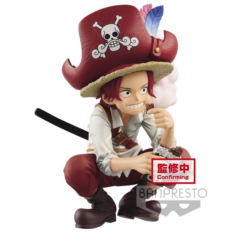 Original Bp Childhood Shanks red haired With Pirate Hat Cute Ation Figurines Assembly Shanks Color 5 - One Piece Figure
