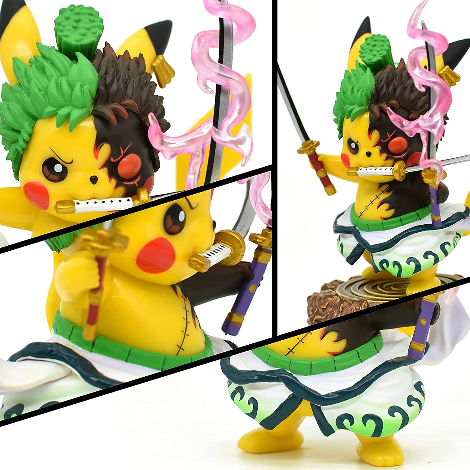 PVC 4 Pokemon Anime Kawaii Pikachu Cosplay Roronoa Zoro Action Figure Statues GK Collection Birthday Gifts 4 - One Piece Figure