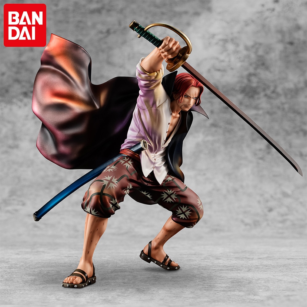 Pre Sale One Piece Anime Figure Red Hair Shanks Action Figures Memory playback Collection Model Desktop 1 - One Piece Figure