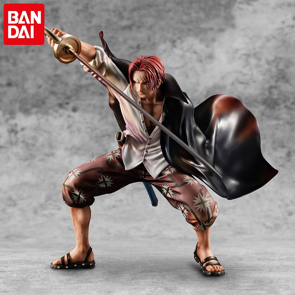Pre Sale One Piece Anime Figure Red Hair Shanks Action Figures Memory playback Collection Model Desktop 2 - One Piece Figure