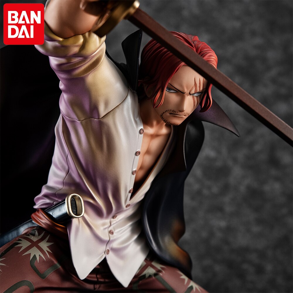 Pre Sale One Piece Anime Figure Red Hair Shanks Action Figures Memory playback Collection Model Desktop 5 - One Piece Figure