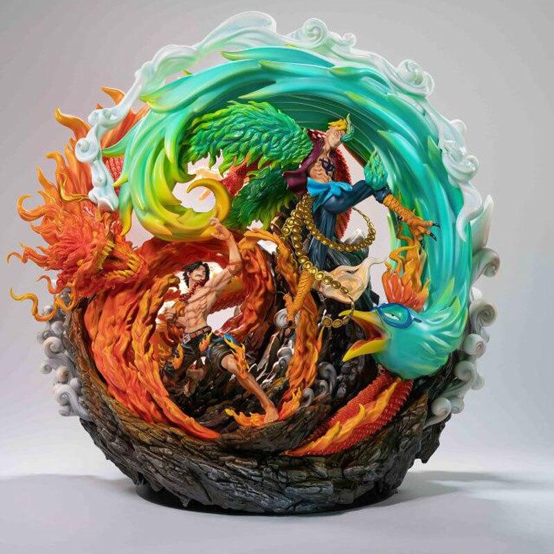 statue collector one piece ace et marco dragon de feu et phoenix de flammes bleu 15030110912548 1 - One Piece Figure