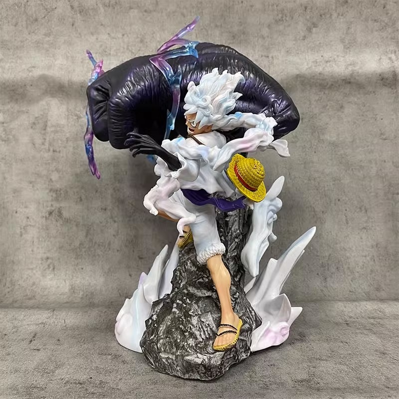 28cm One Piece Figurine Nika Luffy Anime Figures Three Forms Of Arms Model Pvc Statue Doll 3 - One Piece Figure